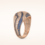 1.16 TCW Round Shaped Moissanite Multiple Stone Wedding Band