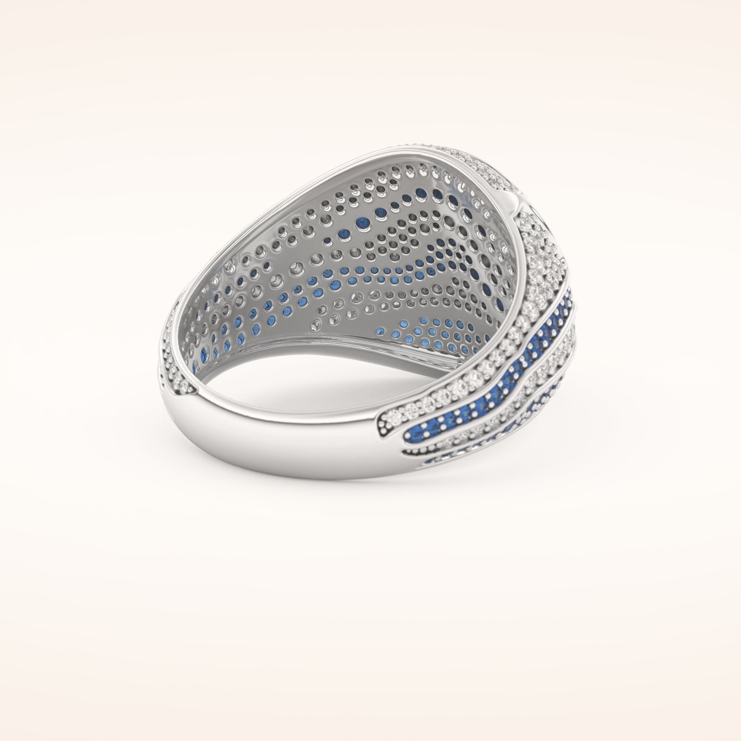 1.16 TCW Round Shaped Moissanite Multiple Stone Wedding Band