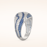 1.16 TCW Round Shaped Moissanite Multiple Stone Wedding Band