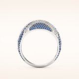 1.16 TCW Round Shaped Moissanite Multiple Stone Wedding Band