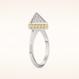 0.33 TCW Round Shaped Moissanite Open Shank Wedding Band
