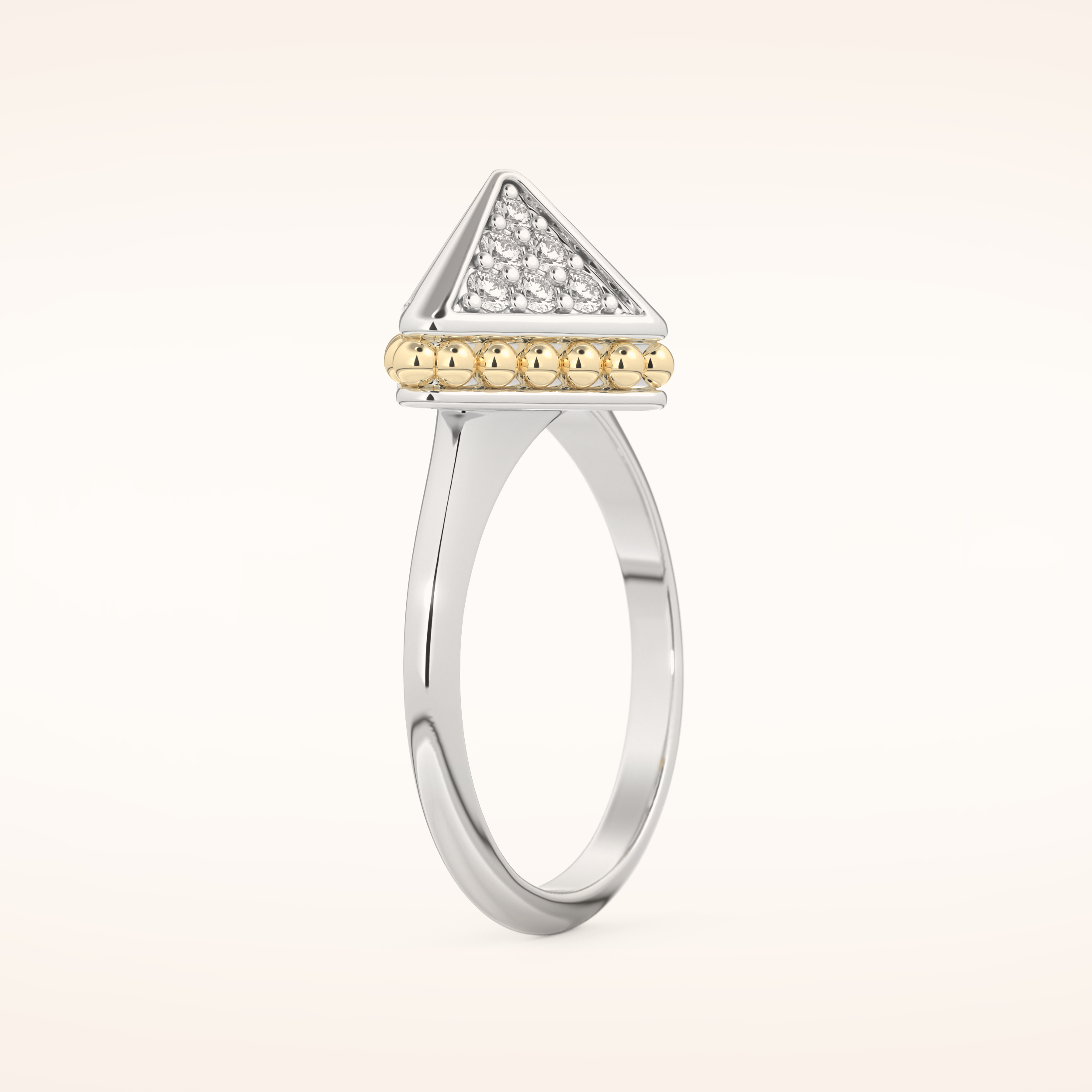 0.33 TCW Round Shaped Moissanite Open Shank Wedding Band
