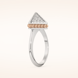0.33 TCW Round Shaped Moissanite Open Shank Wedding Band