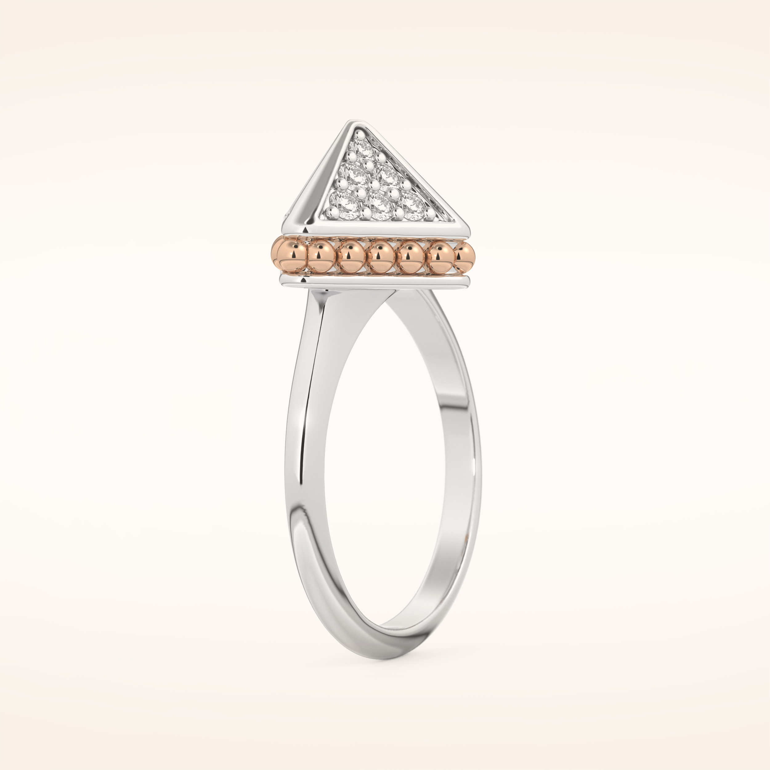 0.33 TCW Round Shaped Moissanite Open Shank Wedding Band
