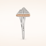 0.33 TCW Round Shaped Moissanite Open Shank Wedding Band