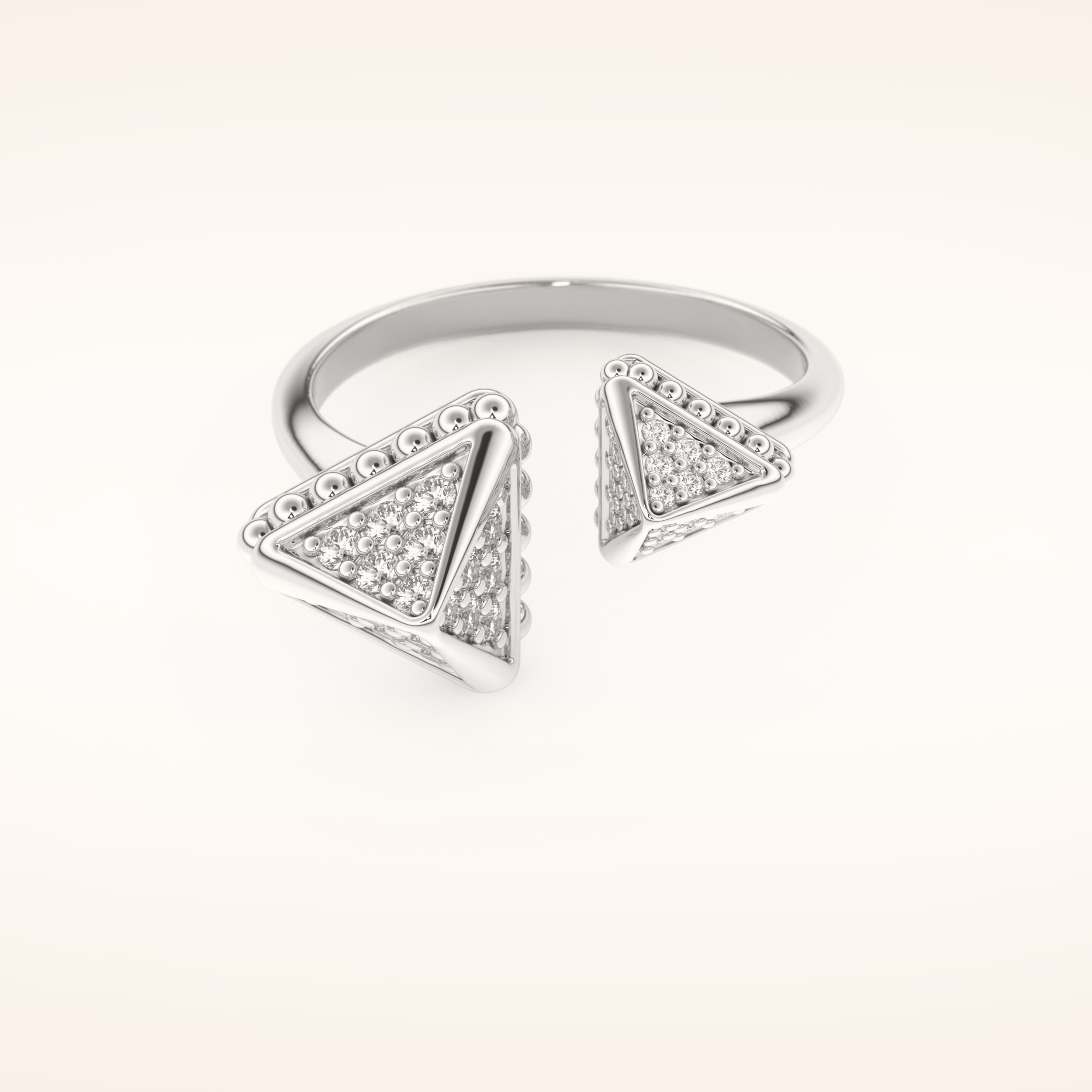 0.33 TCW Round Shaped Moissanite Open Shank Wedding Band