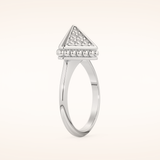 0.33 TCW Round Shaped Moissanite Open Shank Wedding Band
