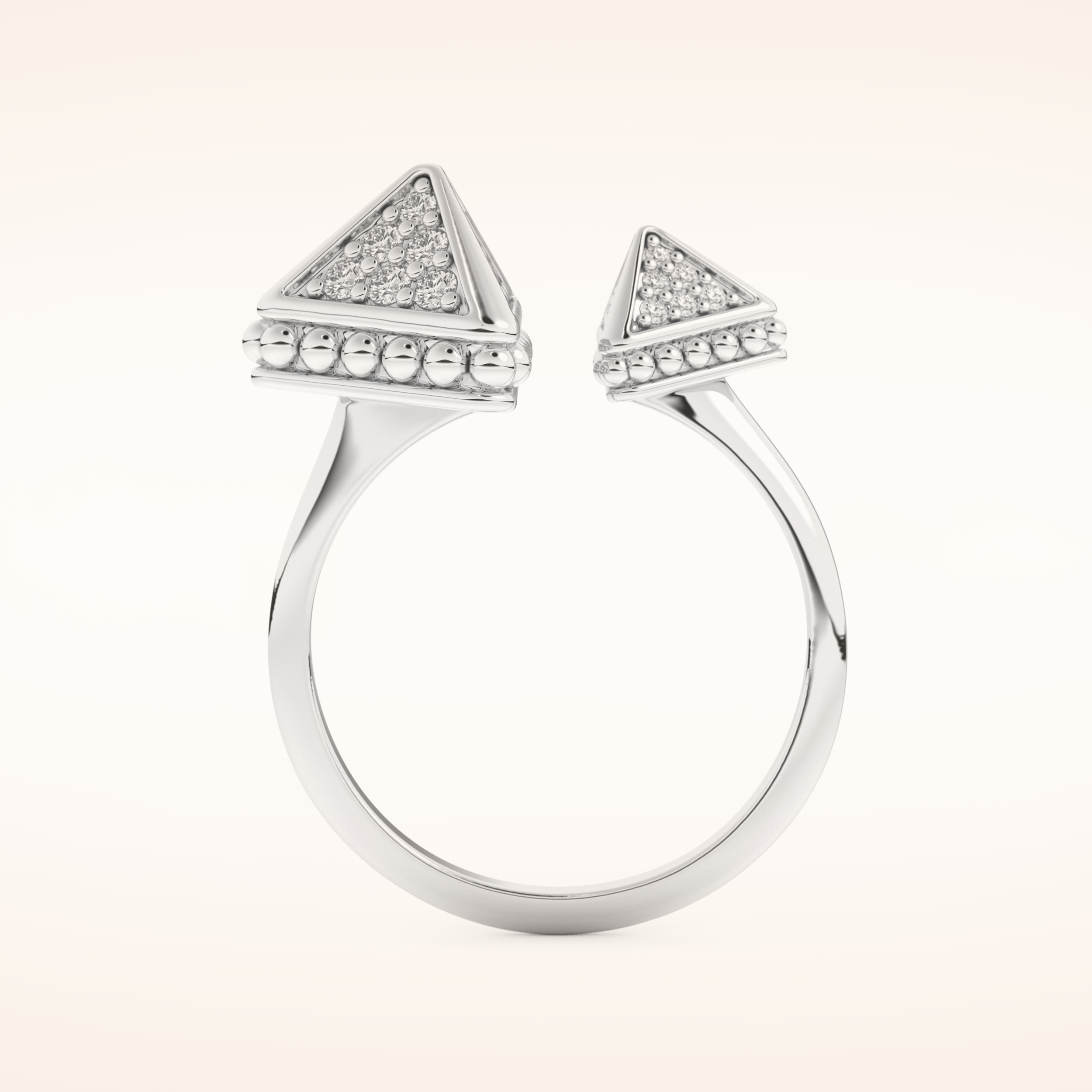 0.33 TCW Round Shaped Moissanite Open Shank Wedding Band