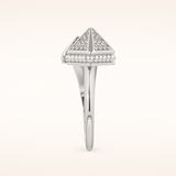 0.33 TCW Round Shaped Moissanite Open Shank Wedding Band