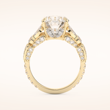 4.2 CT Oval Shaped Cluster Moissanite Engagement Ring