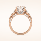 4.2 CT Oval Shaped Cluster Moissanite Engagement Ring