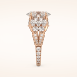 4.2 CT Oval Shaped Cluster Moissanite Engagement Ring
