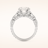 4.2 CT Oval Shaped Cluster Moissanite Engagement Ring