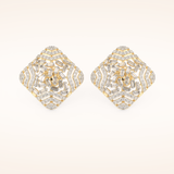 0.9 TCW Round & Baguette Cut Moissanite Multi Stone Stud Earrings