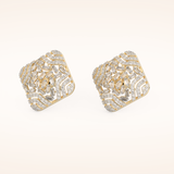 0.9 TCW Round & Baguette Cut Moissanite Multi Stone Stud Earrings