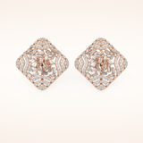 0.9 TCW Round & Baguette Cut Moissanite Multi Stone Stud Earrings