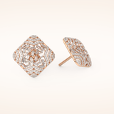 0.9 TCW Round & Baguette Cut Moissanite Multi Stone Stud Earrings