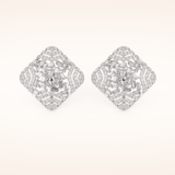 0.9 TCW Round & Baguette Cut Moissanite Multi Stone Stud Earrings