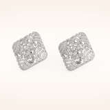 0.9 TCW Round & Baguette Cut Moissanite Multi Stone Stud Earrings