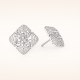 0.9 TCW Round & Baguette Cut Moissanite Multi Stone Stud Earrings