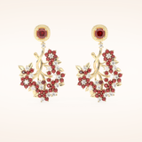 0.96 TCW Round & Cushion Cut Moissanite Multi Stone Dangle Earrings