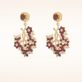 0.96 TCW Round & Cushion Cut Moissanite Multi Stone Dangle Earrings
