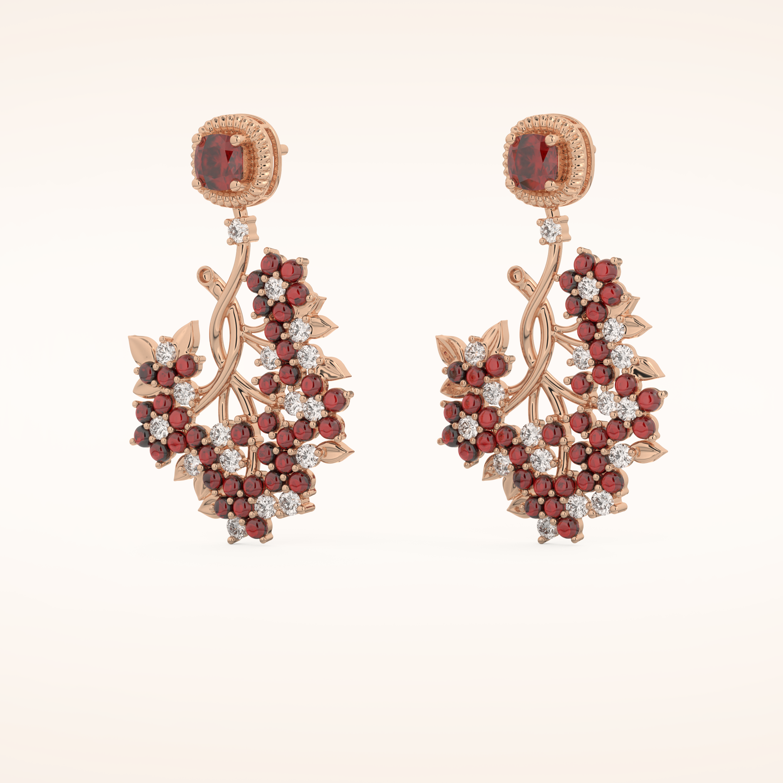 0.96 TCW Round & Cushion Cut Moissanite Multi Stone Dangle Earrings