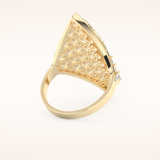 0.37 TCW Round Shaped Moissanite Multiple Stone Wedding Band