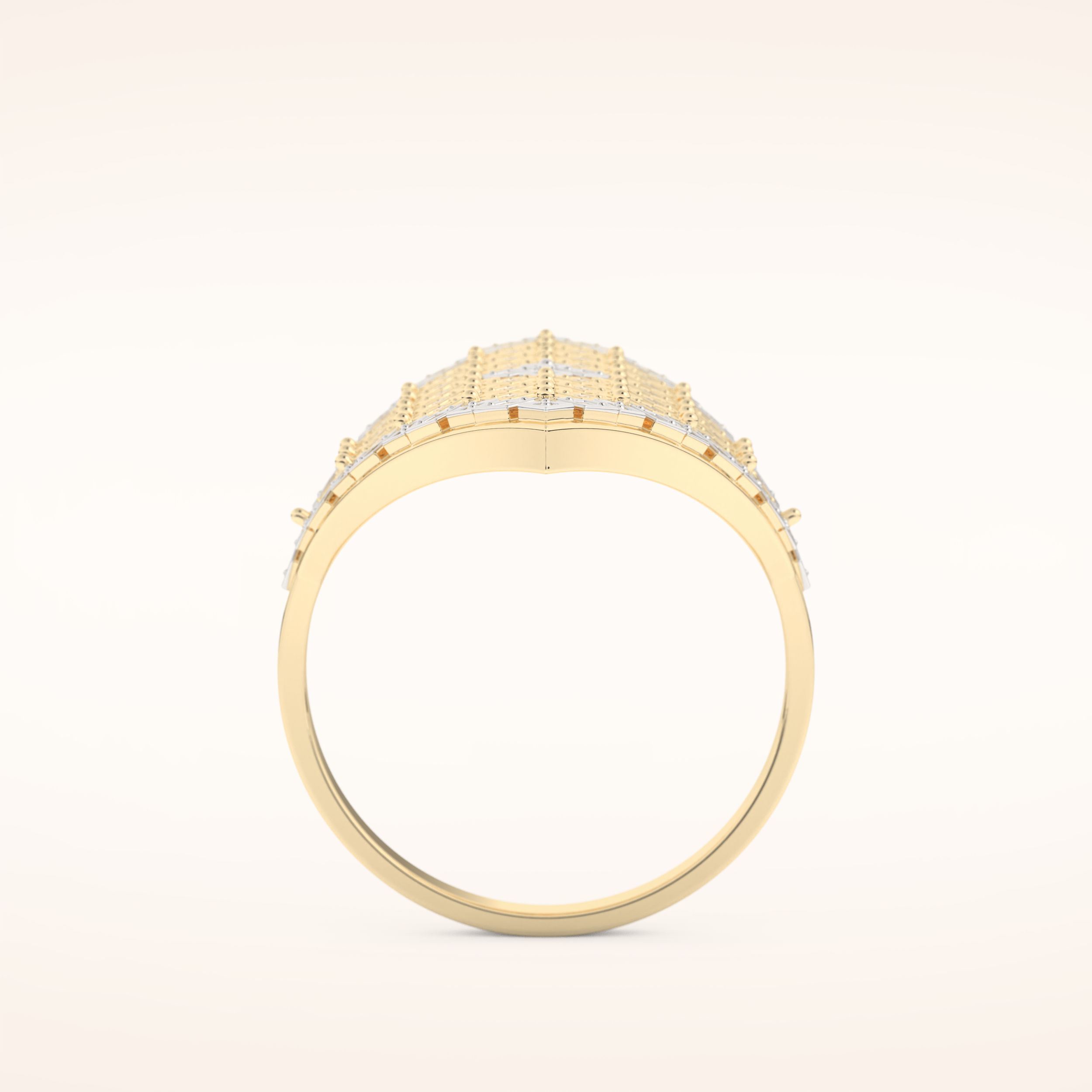0.37 TCW Round Shaped Moissanite Multiple Stone Wedding Band