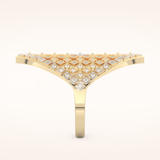 0.37 TCW Round Shaped Moissanite Multiple Stone Wedding Band