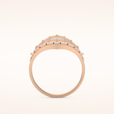 0.37 TCW Round Shaped Moissanite Multiple Stone Wedding Band