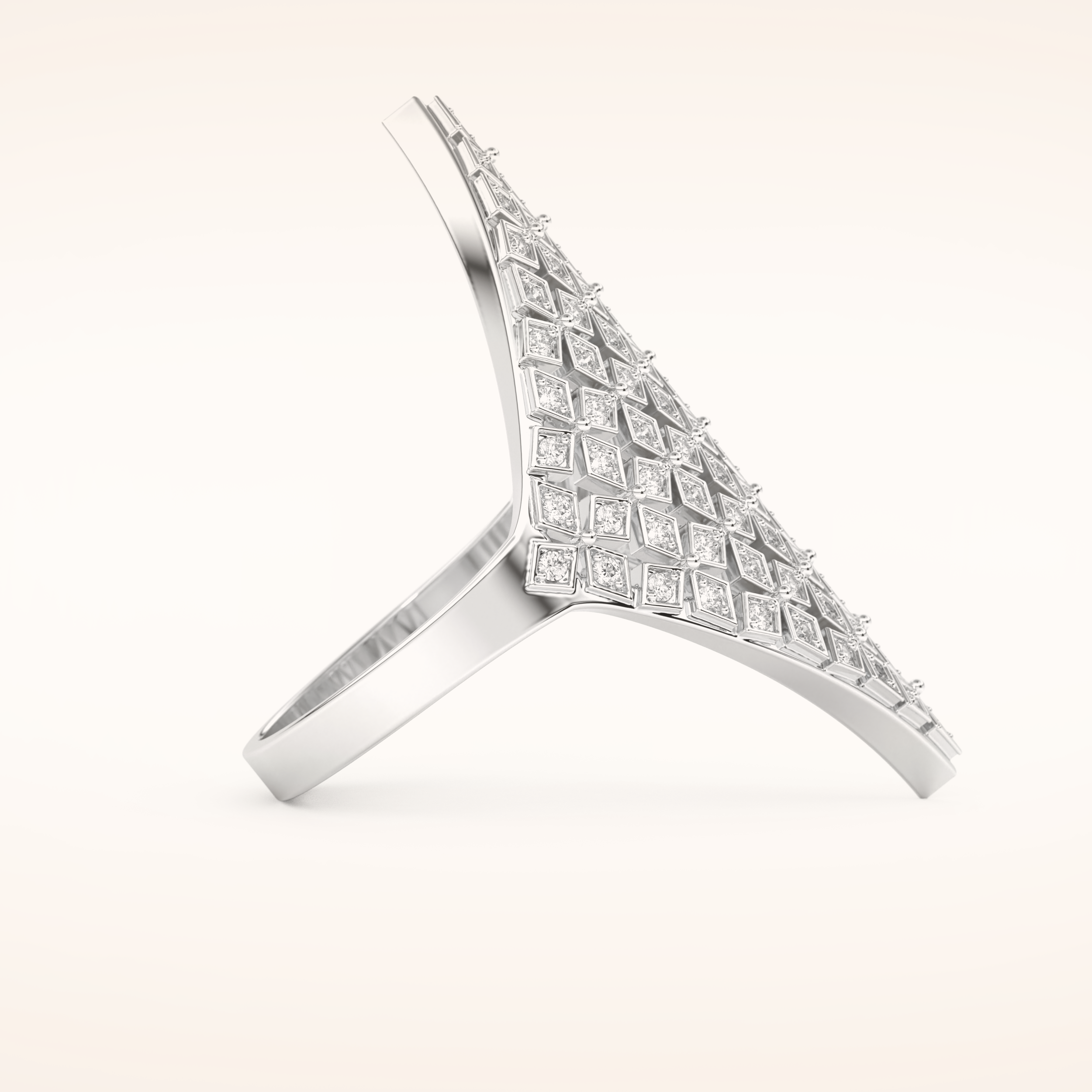 0.37 TCW Round Shaped Moissanite Multiple Stone Wedding Band
