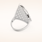 0.37 TCW Round Shaped Moissanite Multiple Stone Wedding Band