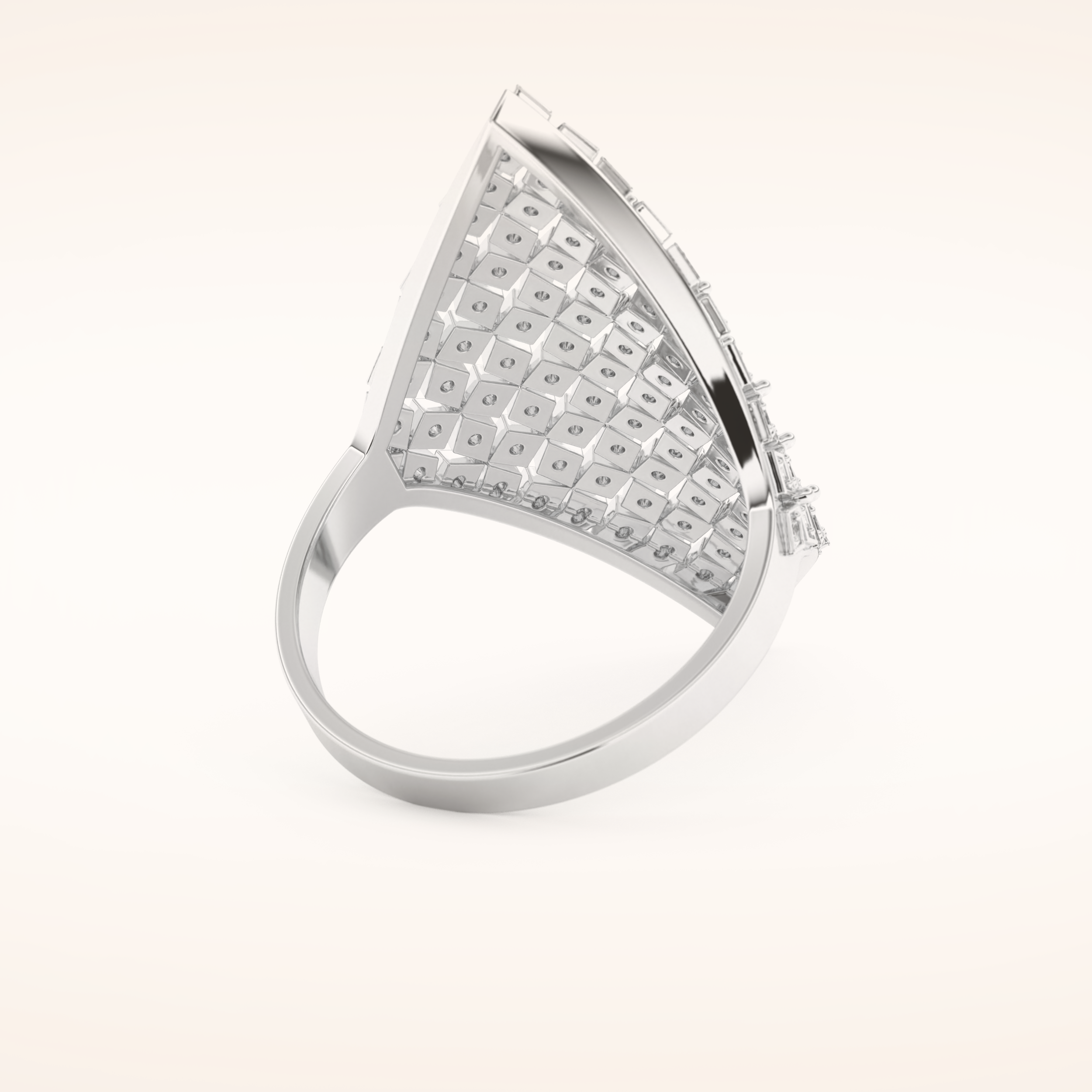 0.37 TCW Round Shaped Moissanite Multiple Stone Wedding Band