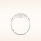 0.37 TCW Round Shaped Moissanite Multiple Stone Wedding Band