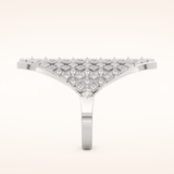 0.37 TCW Round Shaped Moissanite Multiple Stone Wedding Band
