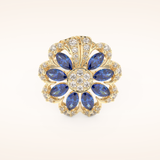 1.42 TCW Round & Marquise Shaped Moissanite Multiple Stone Wedding Band