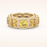 2.66 TCW Round Shaped Moissanite Full Eternity Wedding Band