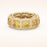 2.66 TCW Round Shaped Moissanite Full Eternity Wedding Band