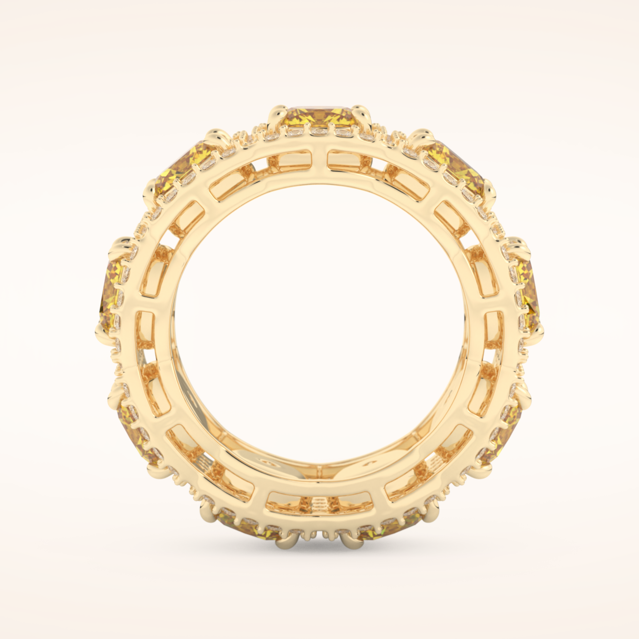 2.66 TCW Round Shaped Moissanite Full Eternity Wedding Band