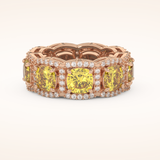 2.66 TCW Round Shaped Moissanite Full Eternity Wedding Band