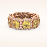 2.66 TCW Round Shaped Moissanite Full Eternity Wedding Band