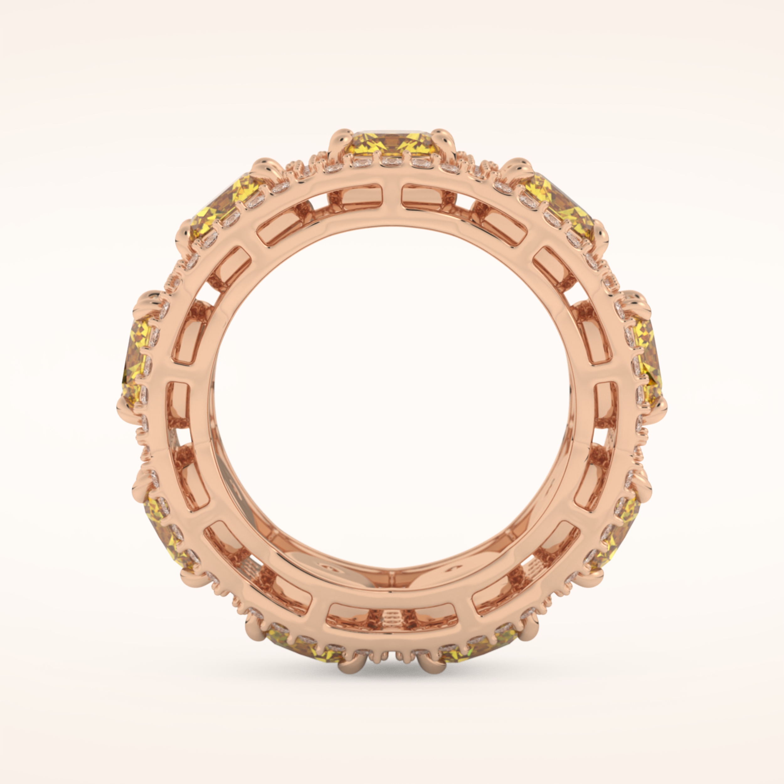 2.66 TCW Round Shaped Moissanite Full Eternity Wedding Band