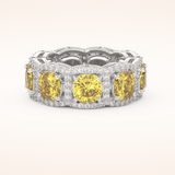 2.66 TCW Round Shaped Moissanite Full Eternity Wedding Band