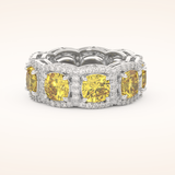 2.66 TCW Round Shaped Moissanite Full Eternity Wedding Band