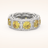 2.66 TCW Round Shaped Moissanite Full Eternity Wedding Band