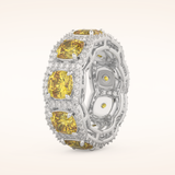 2.66 TCW Round Shaped Moissanite Full Eternity Wedding Band
