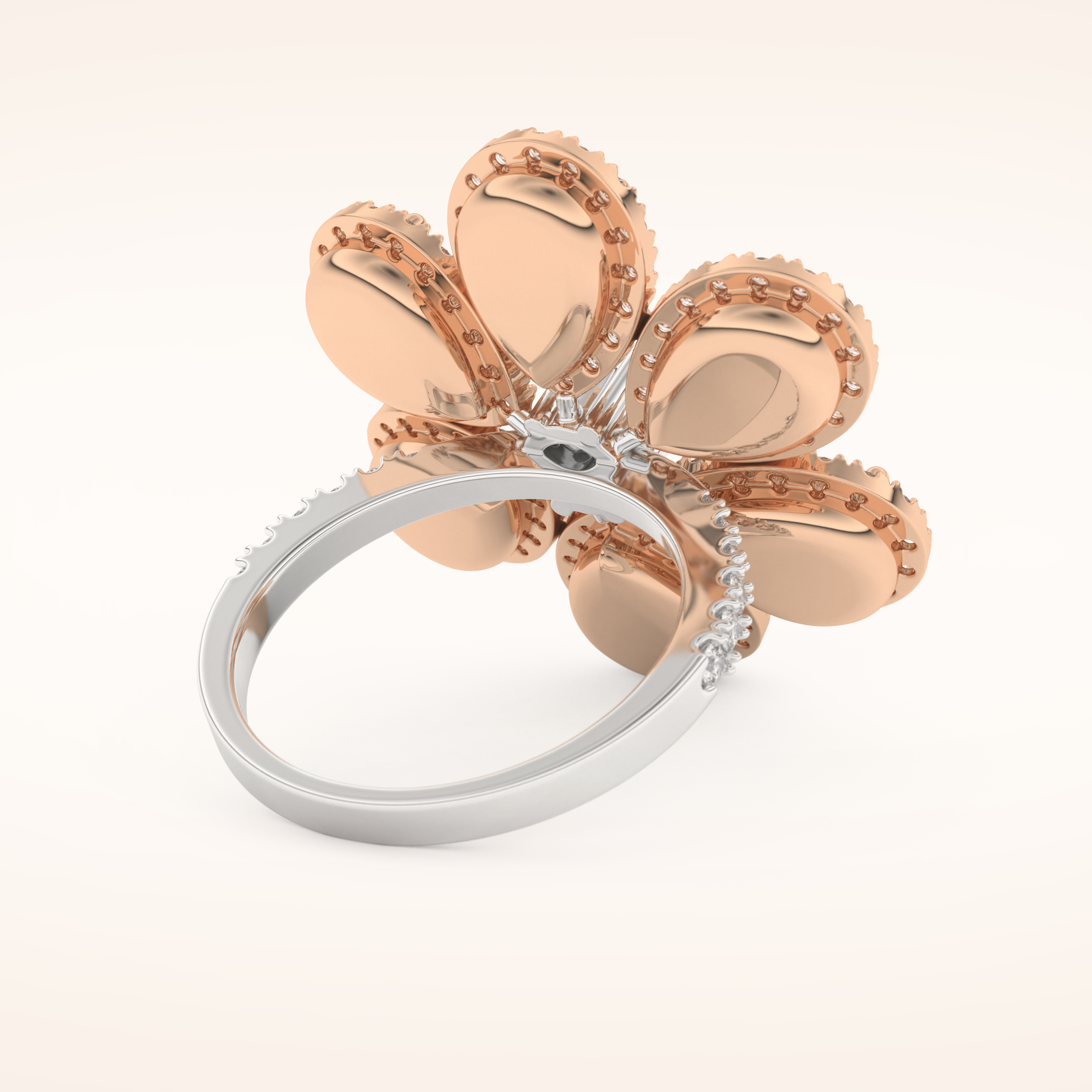 6.20 Round & Pear TCW Shaped Moissanite Flower Style Multiple Stone Wedding Band