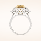 3.99 CT Cushion Shaped Cluster Moissanite Engagement Ring