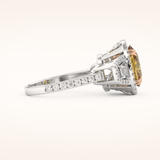 3.99 CT Cushion Shaped Cluster Moissanite Engagement Ring